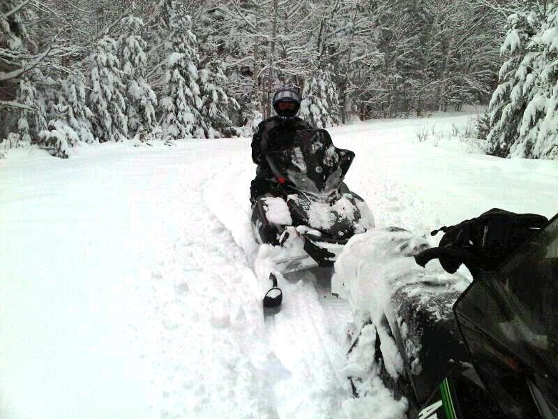 snowy trail  west Carry falls feb 2012