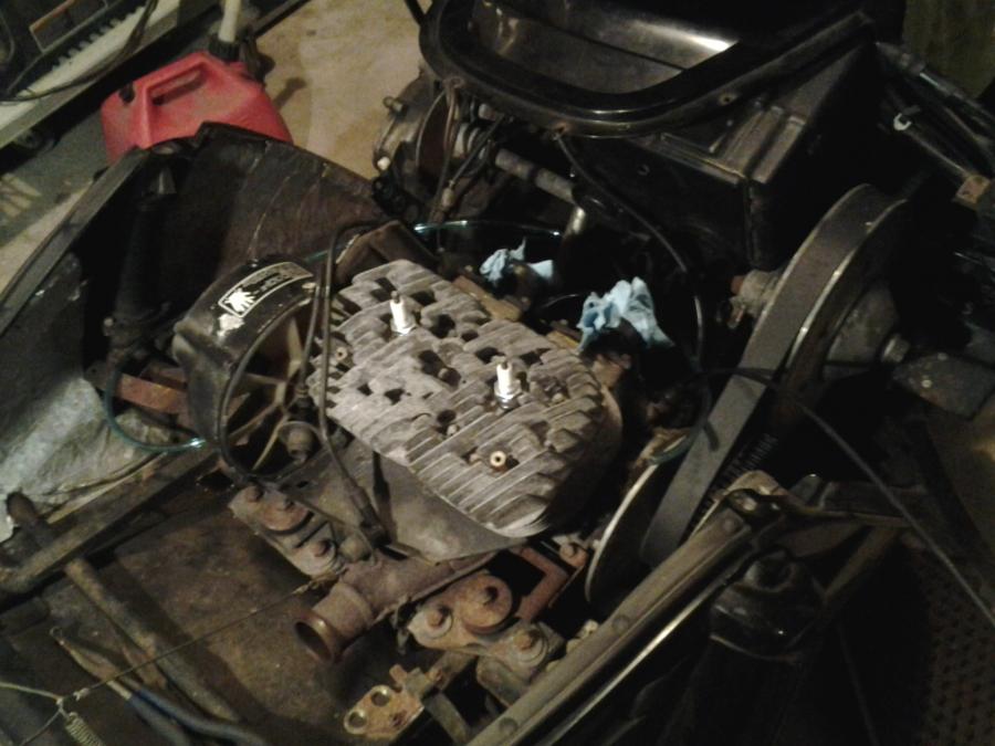 New plugs,clutch belt, fan belt, fuel and oil lines, rebuilt fuel pump, and cleaned carbs